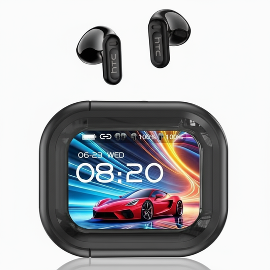 HTC AI Earbuds Black with Charging Case