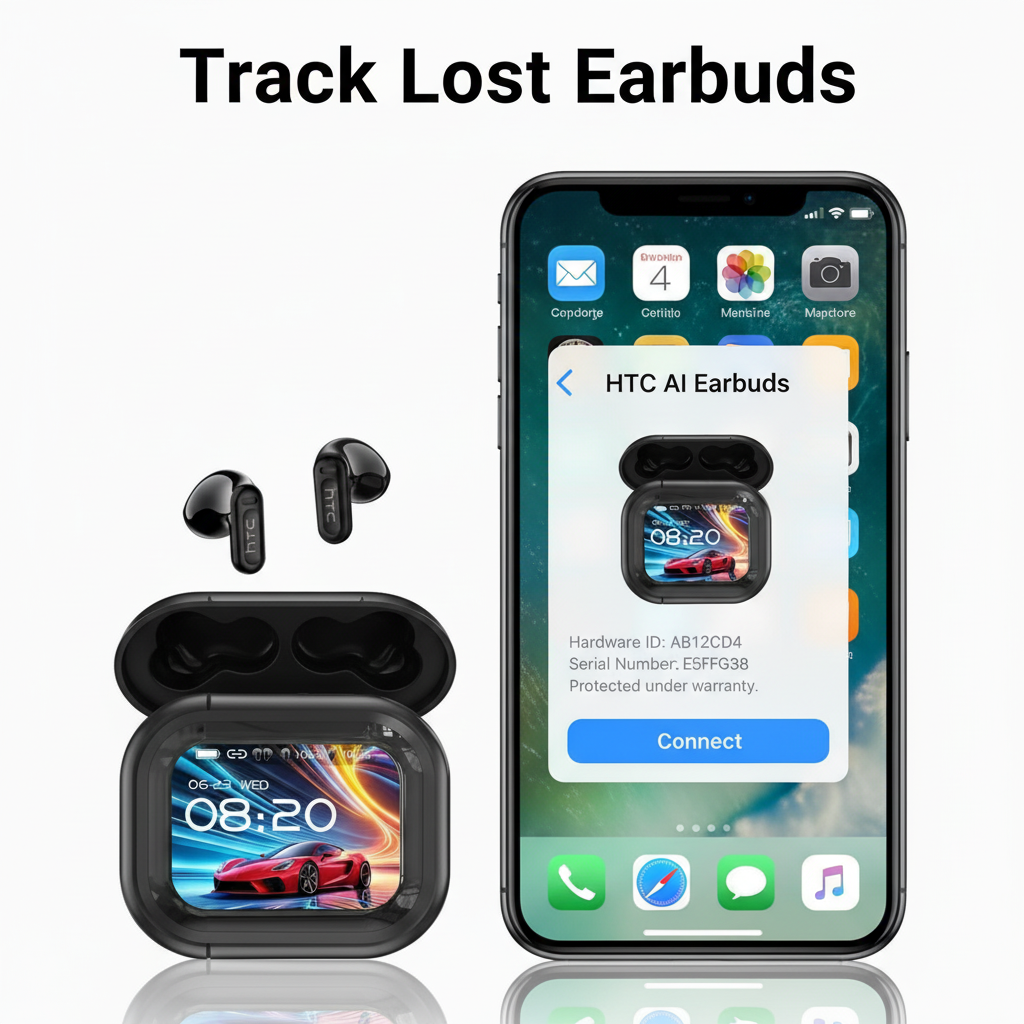 Track Lost Earbuds - HTC AI Earbuds with Display